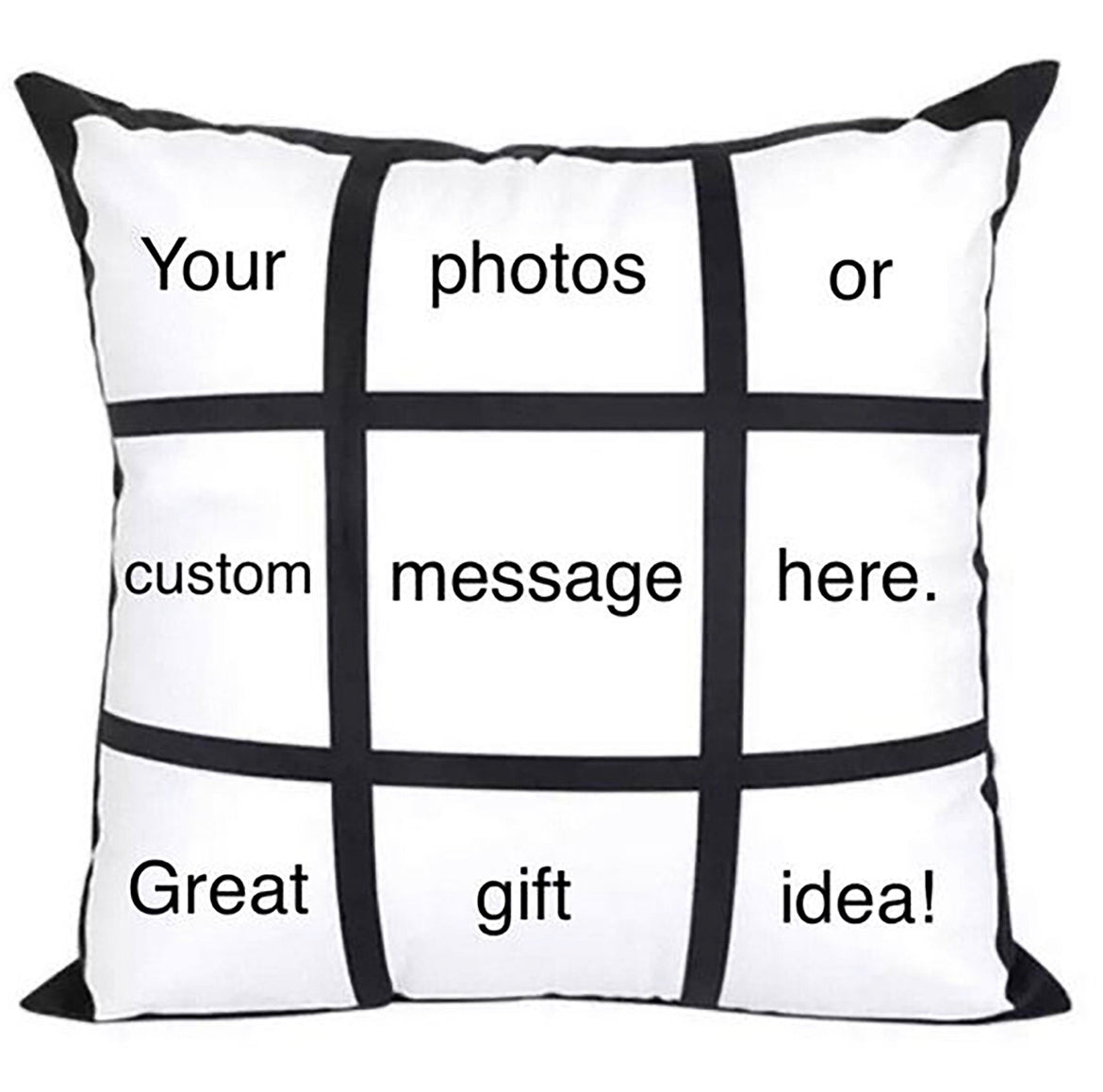 9 Framed Photo Custom Pillow Cover/Case