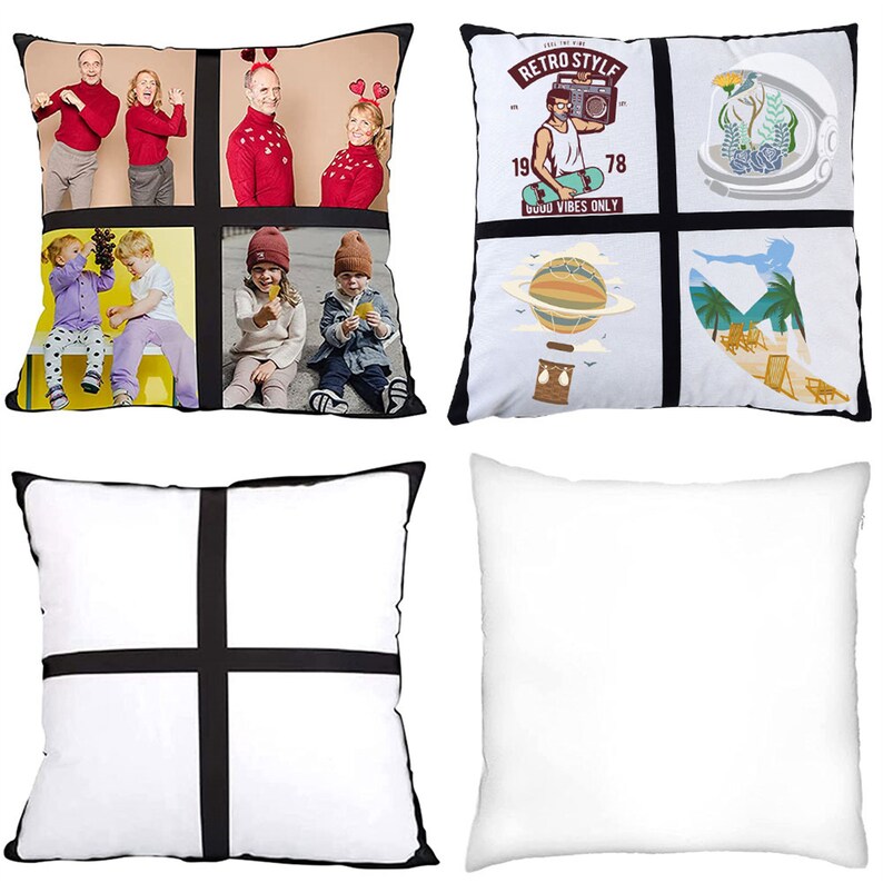 4 Framed Photo Custom Pillow Cover/Case
